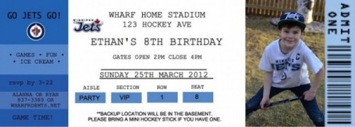 Ethan 8th BD ticket invite sleepless stamper Ethan 8th BD ticket